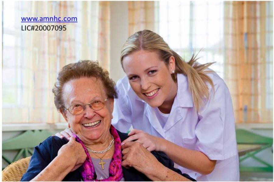 Caregiver looking over clients shoulder
